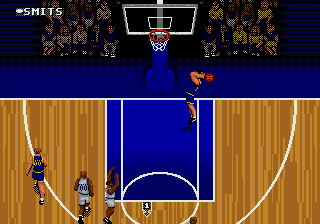 NBA Action '95 starring David Robinson (Genesis) screenshot: Dunk