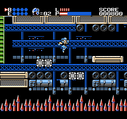 Power Blazer (NES) screenshot: Touching the spikes means instant death