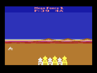 Mega Force (Atari 2600) screenshot: Starting screen. Here is Sardoun.