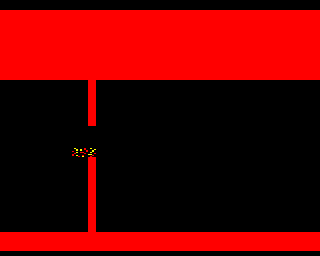 Acid Drops (BBC Micro) screenshot: Crashing into a wall