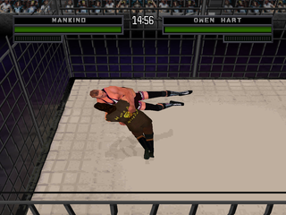 WWF War Zone (PlayStation) screenshot: Cage mode