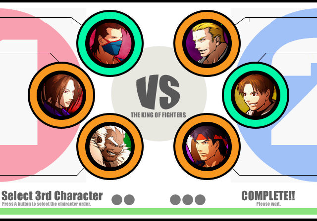 The King of Fighters XI (PlayStation 2) screenshot: Setting the battle order