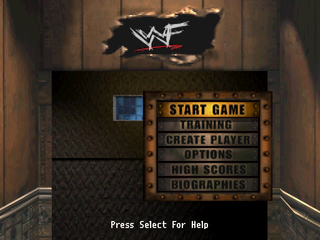 WWF War Zone (PlayStation) screenshot: Main menu