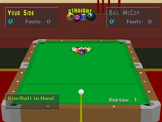 Virtual Pool (PlayStation) screenshot: Straight pool