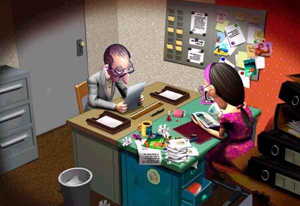 Airline Tycoon (Windows) screenshot: The Human Resources Offices