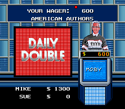 Jeopardy! (SNES) screenshot: Set an amount to wager
