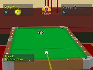 Virtual Pool (PlayStation) screenshot: Game start