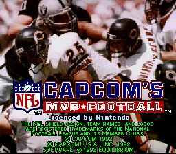 Capcom's MVP Football (SNES) screenshot: Title screen