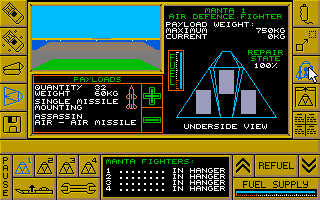 Carrier Command (DOS) screenshot: Project Your Power