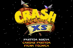 Crash Bandicoot: The Huge Adventure (Game Boy Advance) screenshot: European title screen