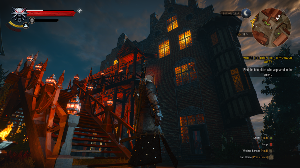 The Witcher 3: Wild Hunt (Xbox One) screenshot: This is Novigrad's most high class bordello
