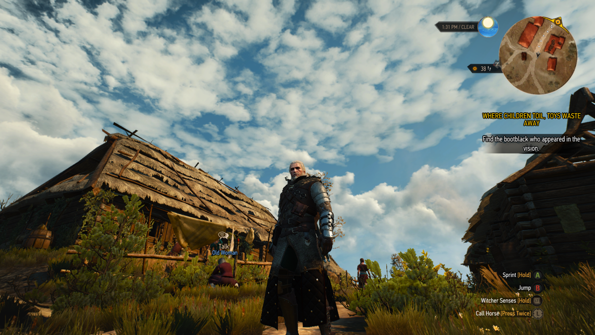 The Witcher 3: Wild Hunt (Xbox One) screenshot: Just looking at the sky, one might almost forget the troubles of this land