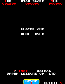 Pop Flamer (Arcade) screenshot: Game over