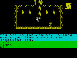 The Runes of Zendos (ZX Spectrum) screenshot: Going up.