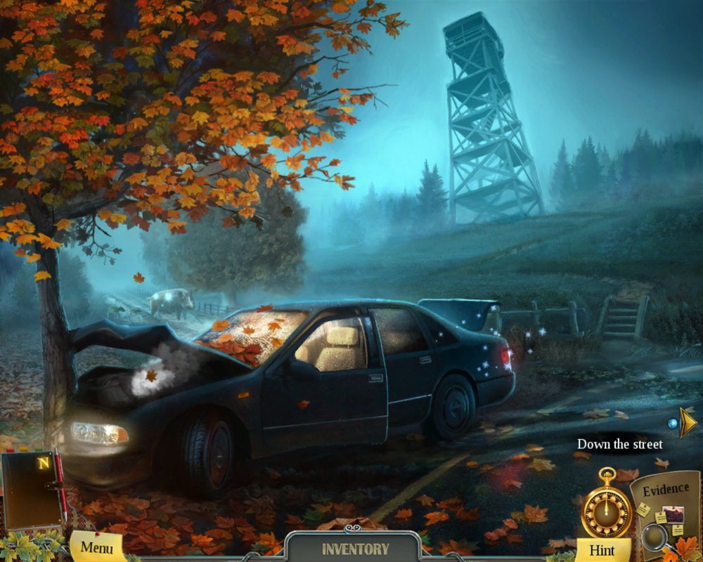 Enigmatis: The Ghosts of Maple Creek (Windows) screenshot: I opened the trunk and now it is a hidden object area