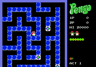 Pepenga Pengo (Genesis) screenshot: The Original Pengo Arcade Game