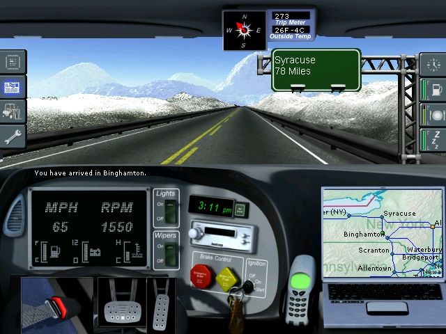 Crosscountry USA 2 (Windows) screenshot: Winter Driving in New York
