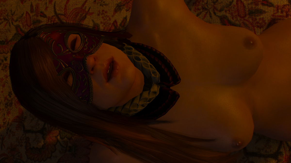 The Witcher 3: Wild Hunt (Xbox One) screenshot: Looks like she's enjoying it