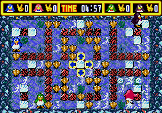 Pepenga Pengo (Genesis) screenshot: Water World Battle Mode