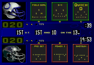 NFL Quarterback Club 96 (Genesis) screenshot: Choose Play