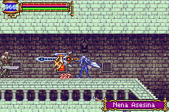 Castlevania: Aria of Sorrow (Game Boy Advance) screenshot: Nice weapon