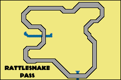 Thunder Alley (Game Boy Advance) screenshot: Map of one of the tracks