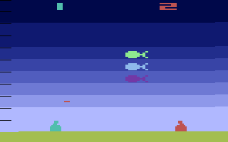 Air-Sea Battle (Atari 2600) screenshot: Firing at targets