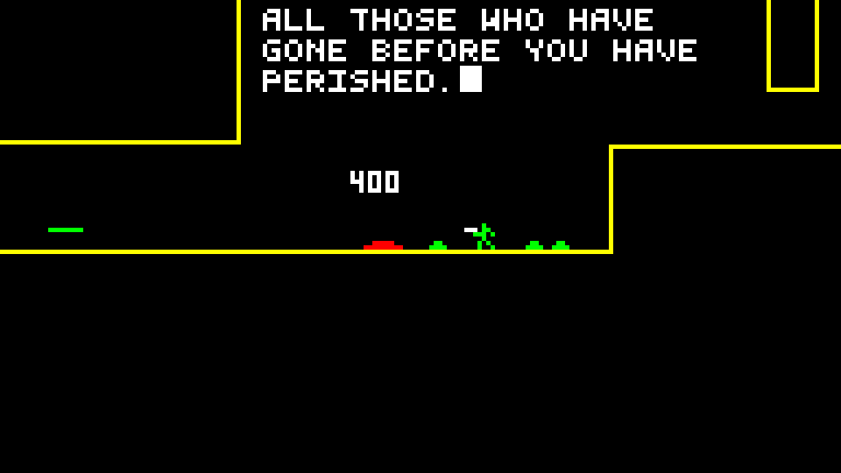 Star Guard (Windows) screenshot: Start of the first level with some text in the background