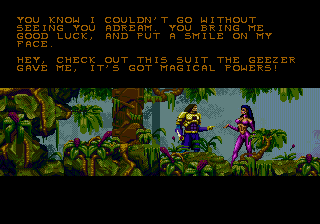 Generations Lost (Genesis) screenshot: Meeting a woman called Adream