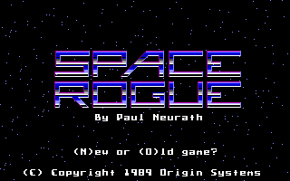 Space Rogue (Amiga) screenshot: The title screen.