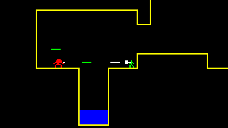 Star Guard (Windows) screenshot: The end of the level looks like a blue pool.