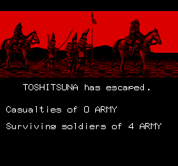 Lords of the Rising Sun (TurboGrafx CD) screenshot: Okay, maybe next time...