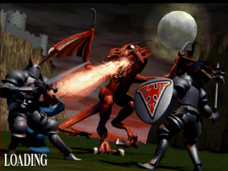 Extreme Pinball (PlayStation) screenshot: Medieval Knights loading screen