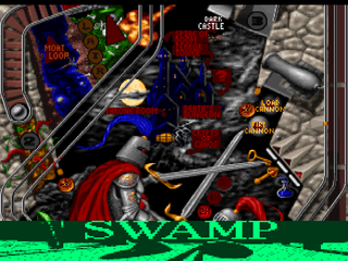 Extreme Pinball (PlayStation) screenshot: Medieval Knights middle