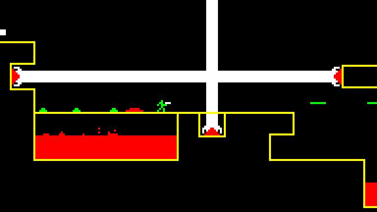 Star Guard (Windows) screenshot: A later level with lasers