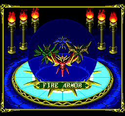 Lords of Thunder (TurboGrafx CD) screenshot: Choosing your armor (actually, more like choose your weapon)