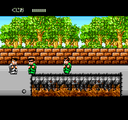 River City Ransom (TurboGrafx CD) screenshot: What are you guys, secret agents?