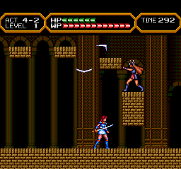 Valis IV (TurboGrafx CD) screenshot: You can't hit me from there, you idiot!