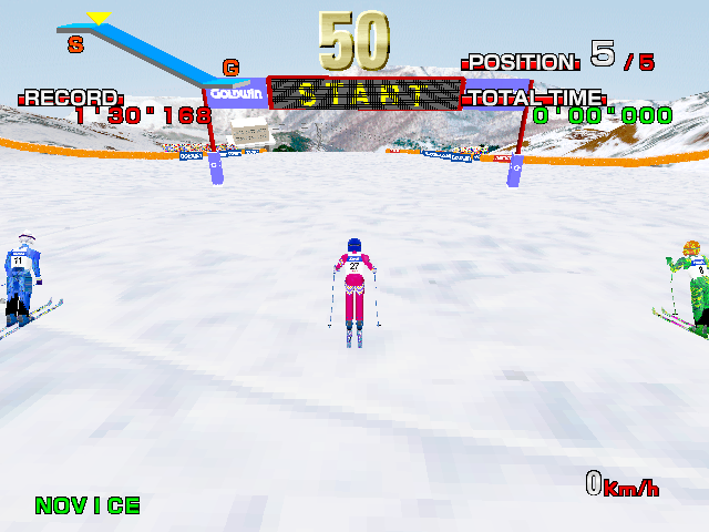 Alpine Racer (Arcade) screenshot: Game start