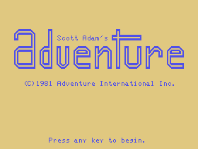 Pyramid of Doom (TI-99/4A) screenshot: A Scott Adam's Adventure!