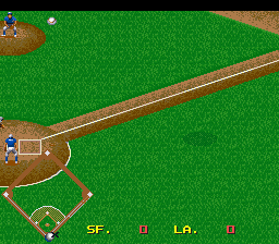 Sports Illustrated: Championship Football & Baseball (SNES) screenshot: Ball hit into the air