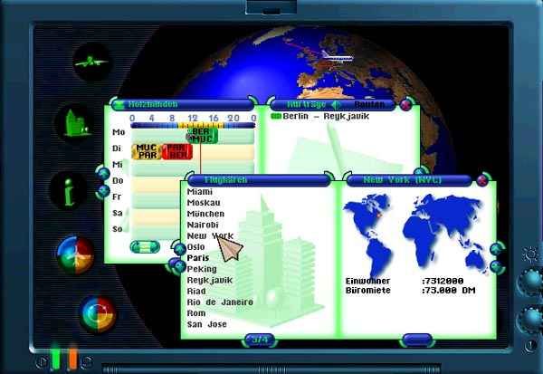 Airline Tycoon (Windows) screenshot: Buy a Laptop and work from everywhere.