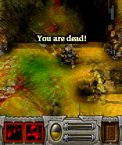 The Roots: Gates of Chaos (N-Gage) screenshot: Damn, bad news. Though that only means starting over from the hub.