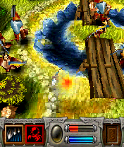 The Roots: Gates of Chaos (N-Gage) screenshot: Taking on multiple enemies here.