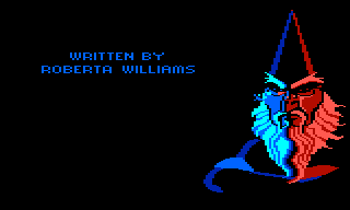 King's Quest III: To Heir is Human (TRS-80 CoCo) screenshot: Part of the opening credits