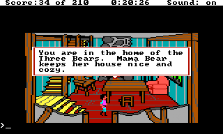 King's Quest III: To Heir is Human (TRS-80 CoCo) screenshot: House of the three bears
