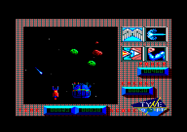 Superman: The Man of Steel (Amstrad CPC) screenshot: Protect the satellite