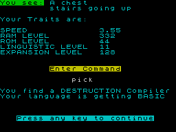 Byte (ZX Spectrum) screenshot: Picking up a bad circuit