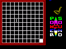 100 (ZX Spectrum) screenshot: Game board