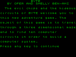 Screenshot of Byte (ZX Spectrum, 1983) - MobyGames